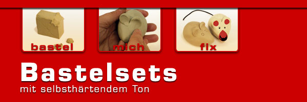 Bastelsets aus selbsthärtendem Ton